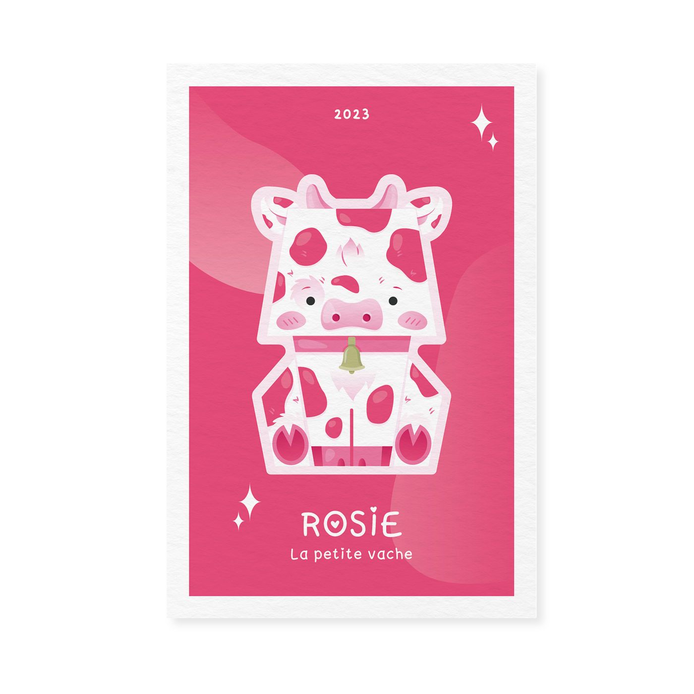 Print Original 2023 Vache Rosie 2