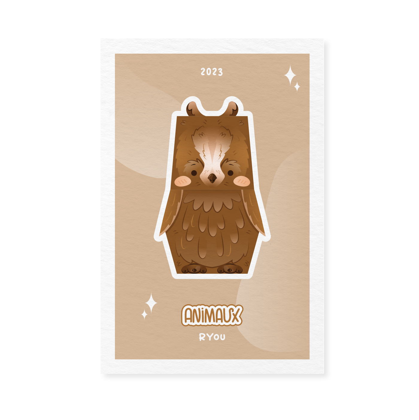 Print Animaux 2023 Hibou Ryou 2