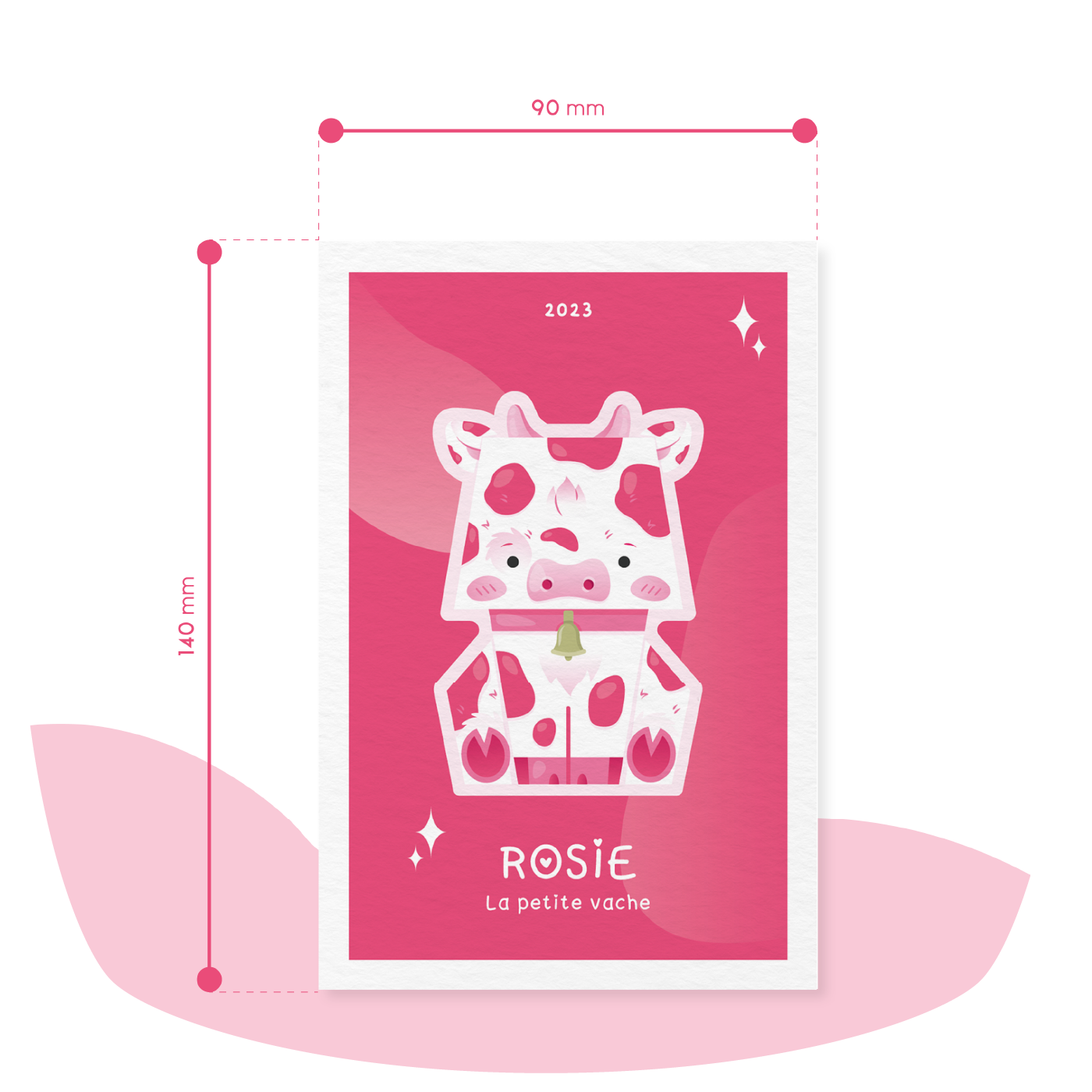 Print Original 2023 Vache Rosie 3