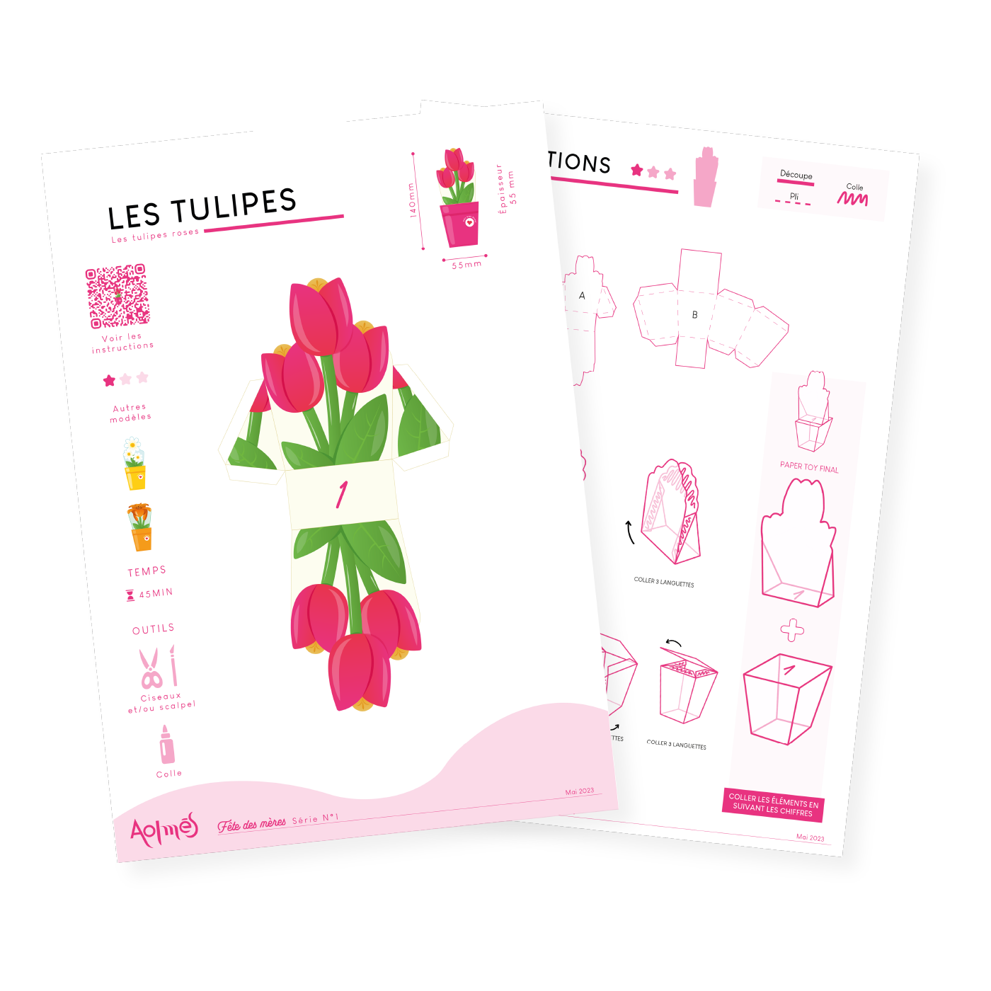 Aolmès Fêtes 2023 Tulipes roses 4