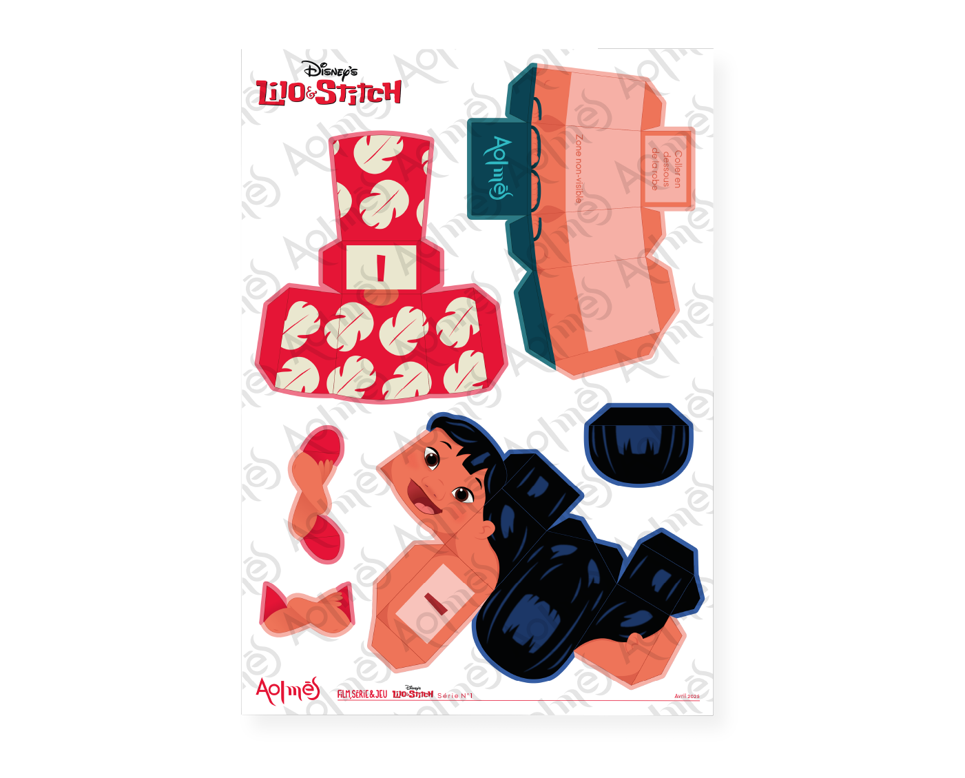 Aolmès Lilo&Stitch Lilo 2025 Paper toy 5