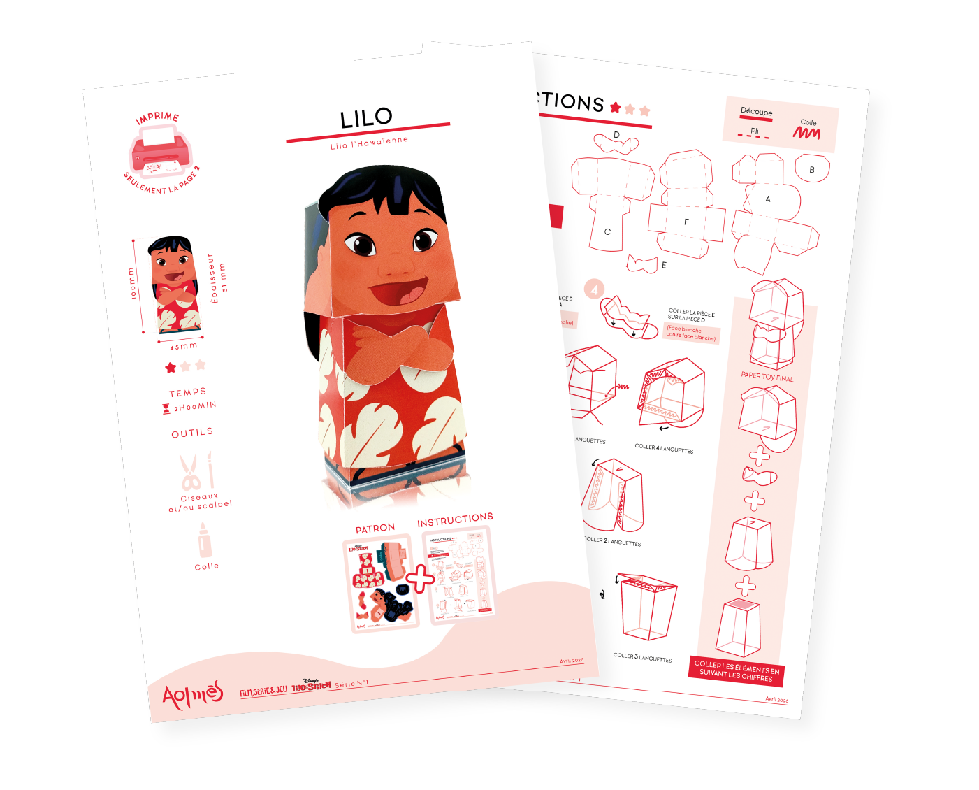 Aolmès Lilo&Stitch Lilo 2025 Paper toy 6